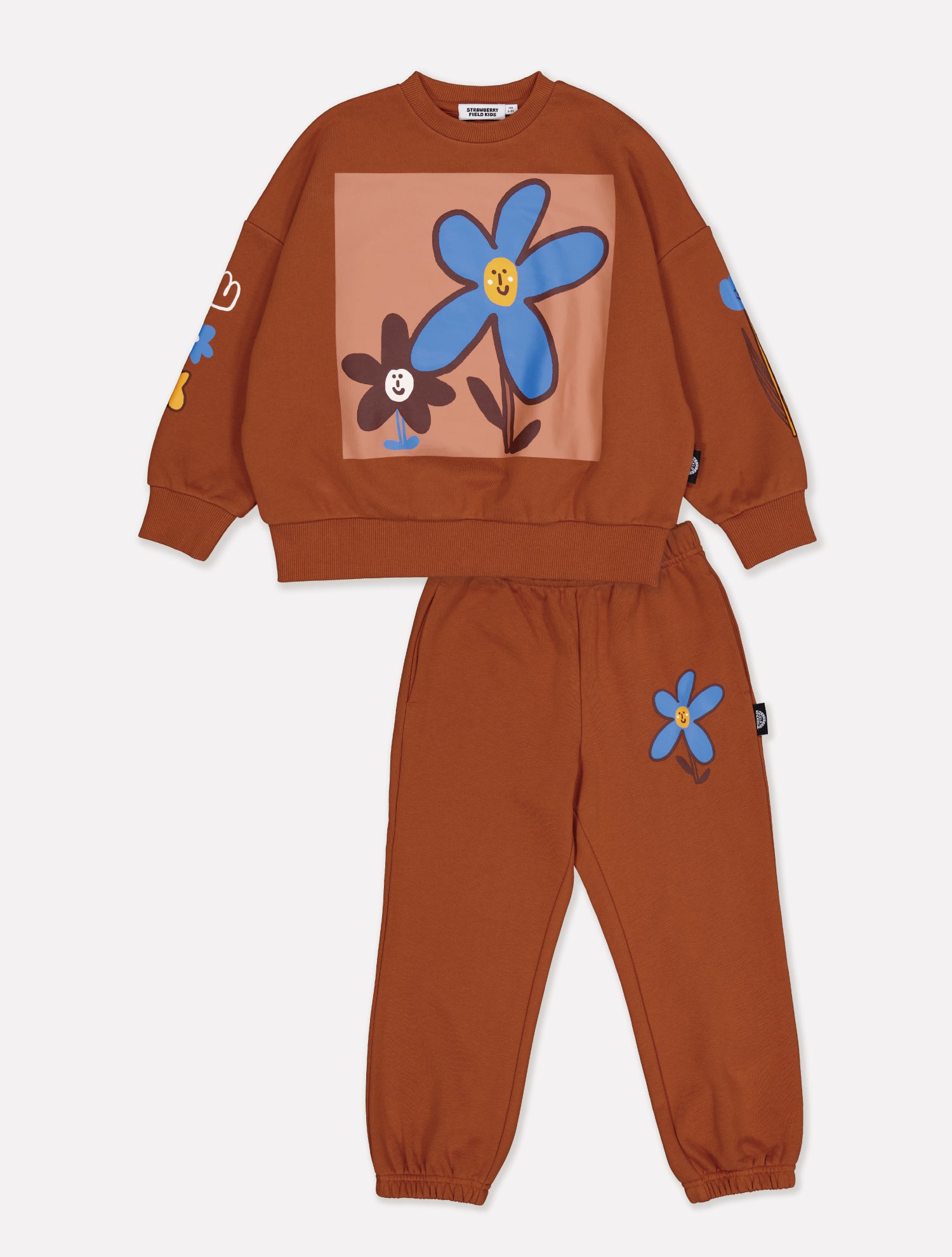 ★PHER★ MET Flower Sweatshirt & Sweatpant Set 30% OFF] FLOWER SWEATSHIRT & SWEATPANTS SET – Strawberry