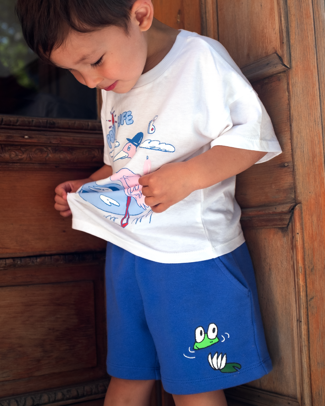 [10% OFF] FROG SHORT SLEEVE T-SHIRT & SWEATSHORTS SET