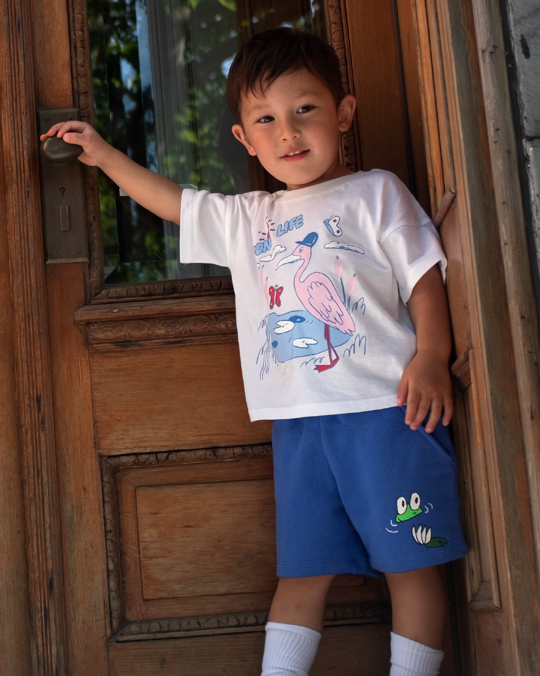 [10% OFF] FROG SHORT SLEEVE T-SHIRT & SWEATSHORTS SET