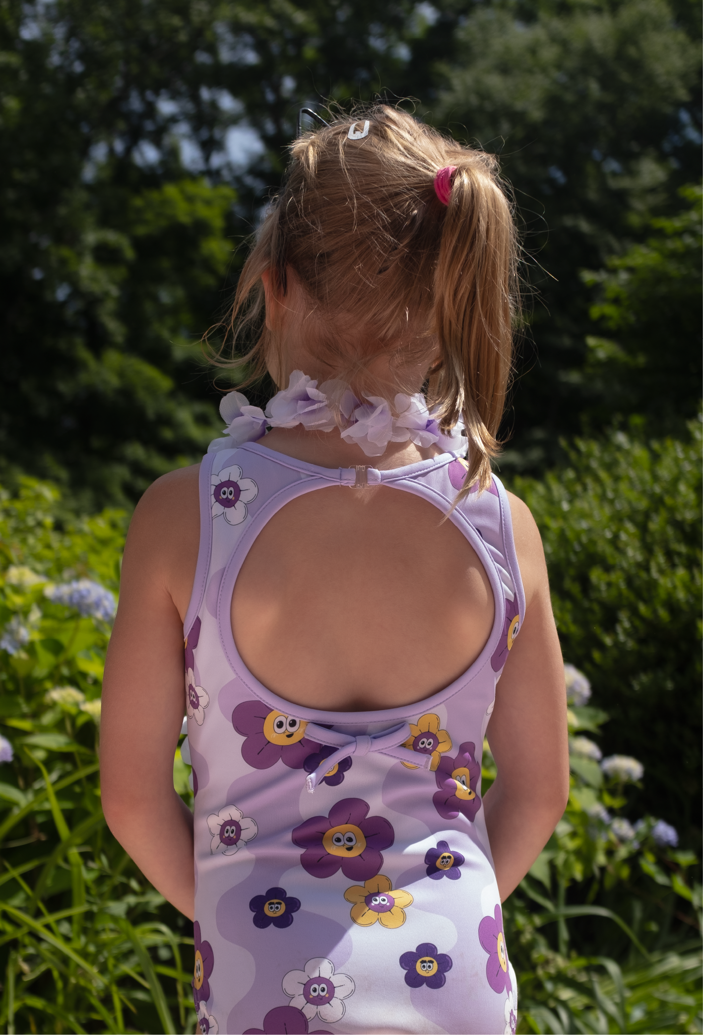 [10% OFF] FLOWER UV SWIMSUIT & WINDBREAKER (PURPLE)