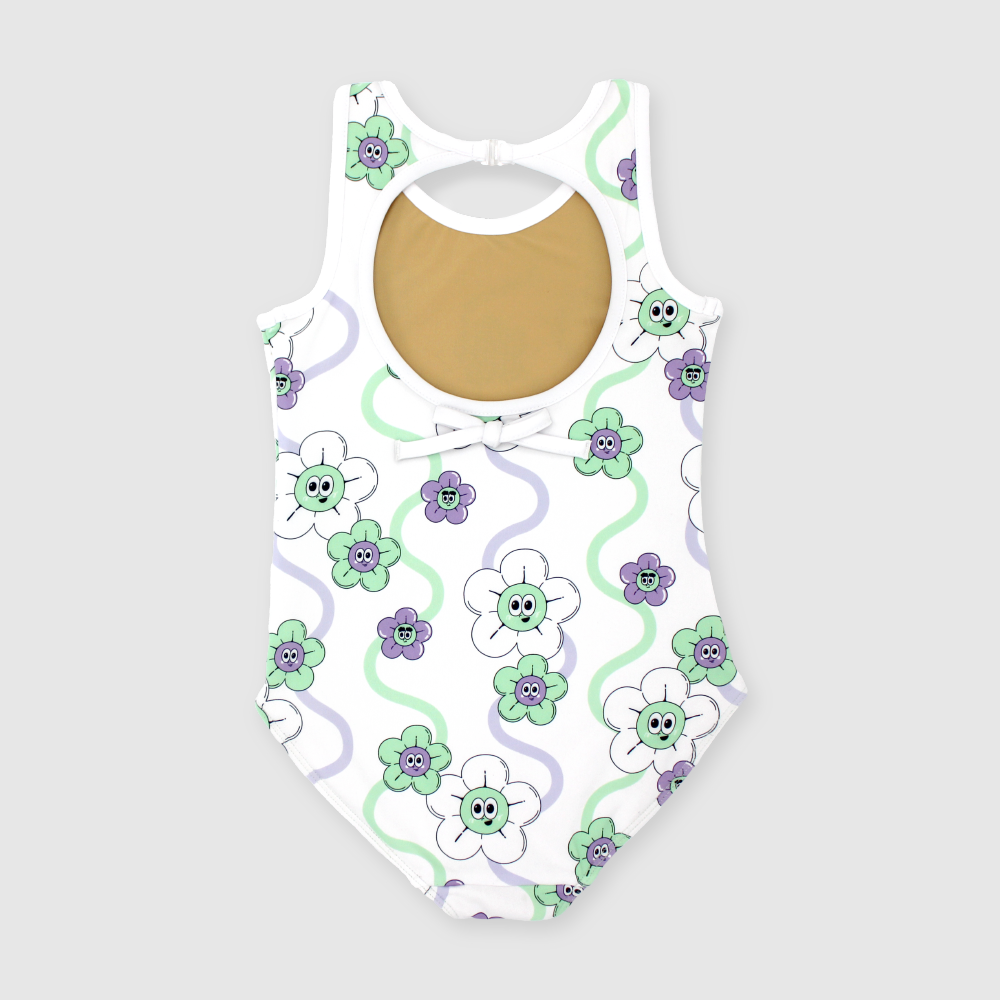 FLOWER UV SWIMSUIT (WHITE)