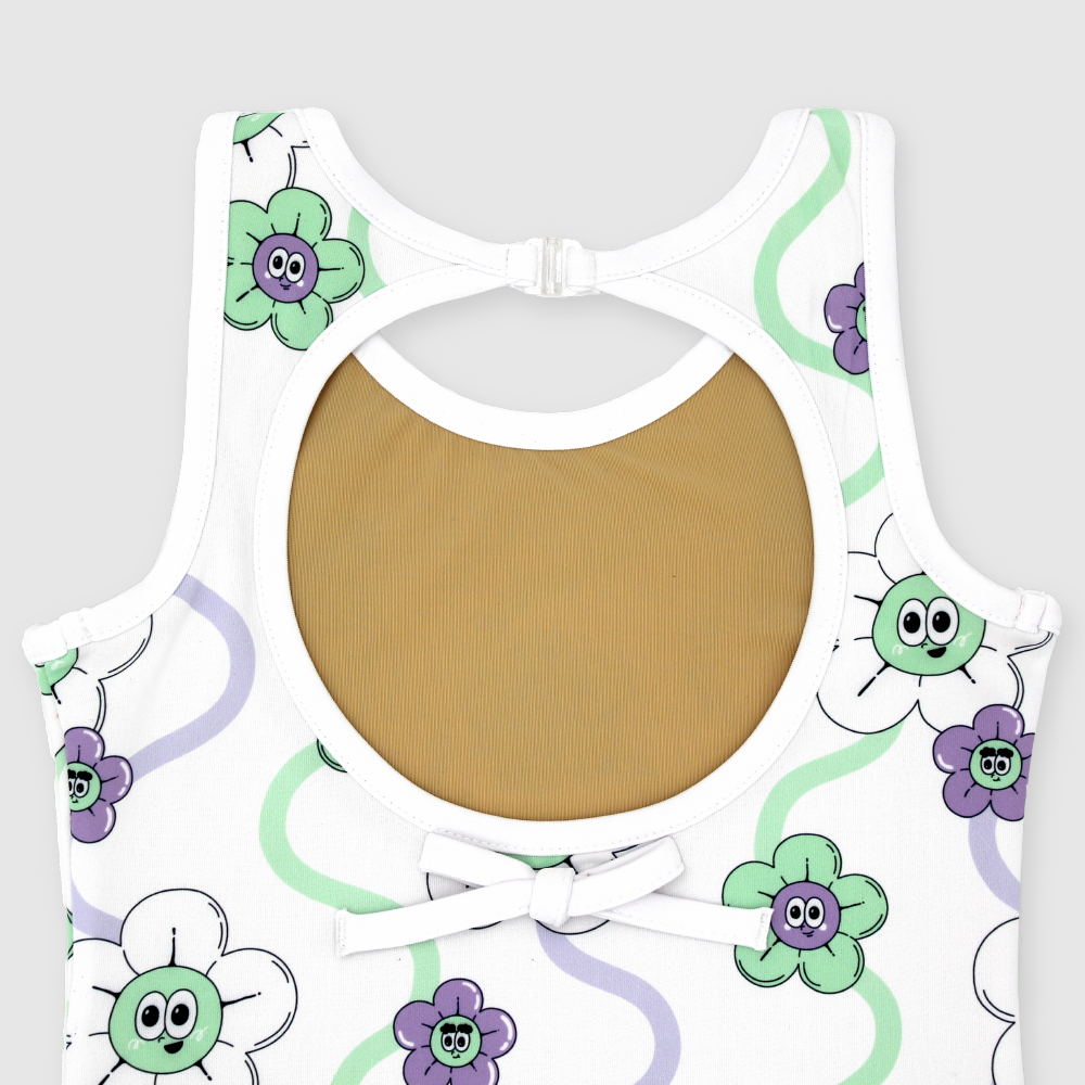 FLOWER UV SWIMSUIT (WHITE)