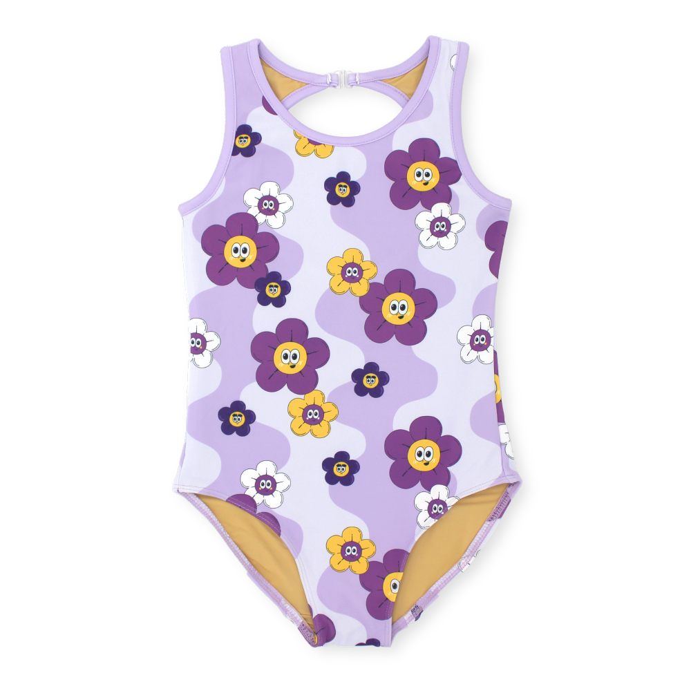 FLOWER UV SWIMSUIT (PURPLE)