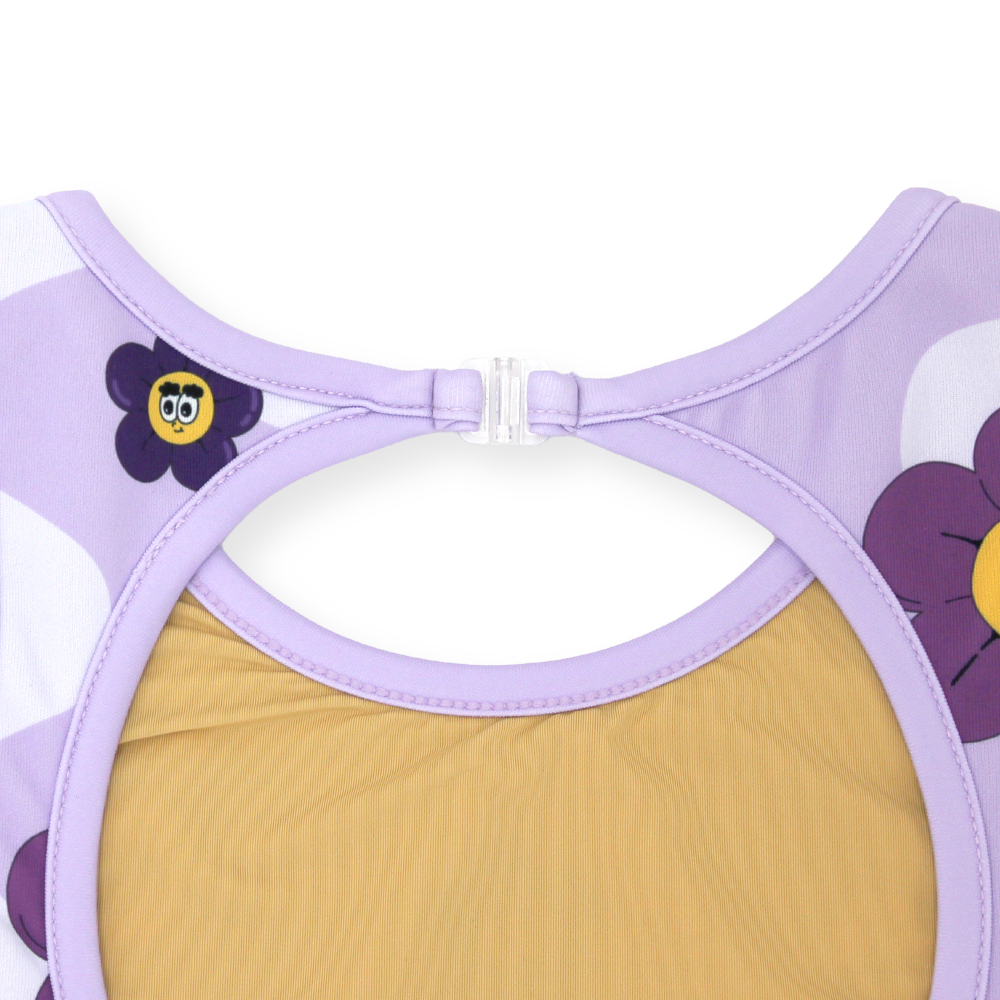 FLOWER UV SWIMSUIT (PURPLE)