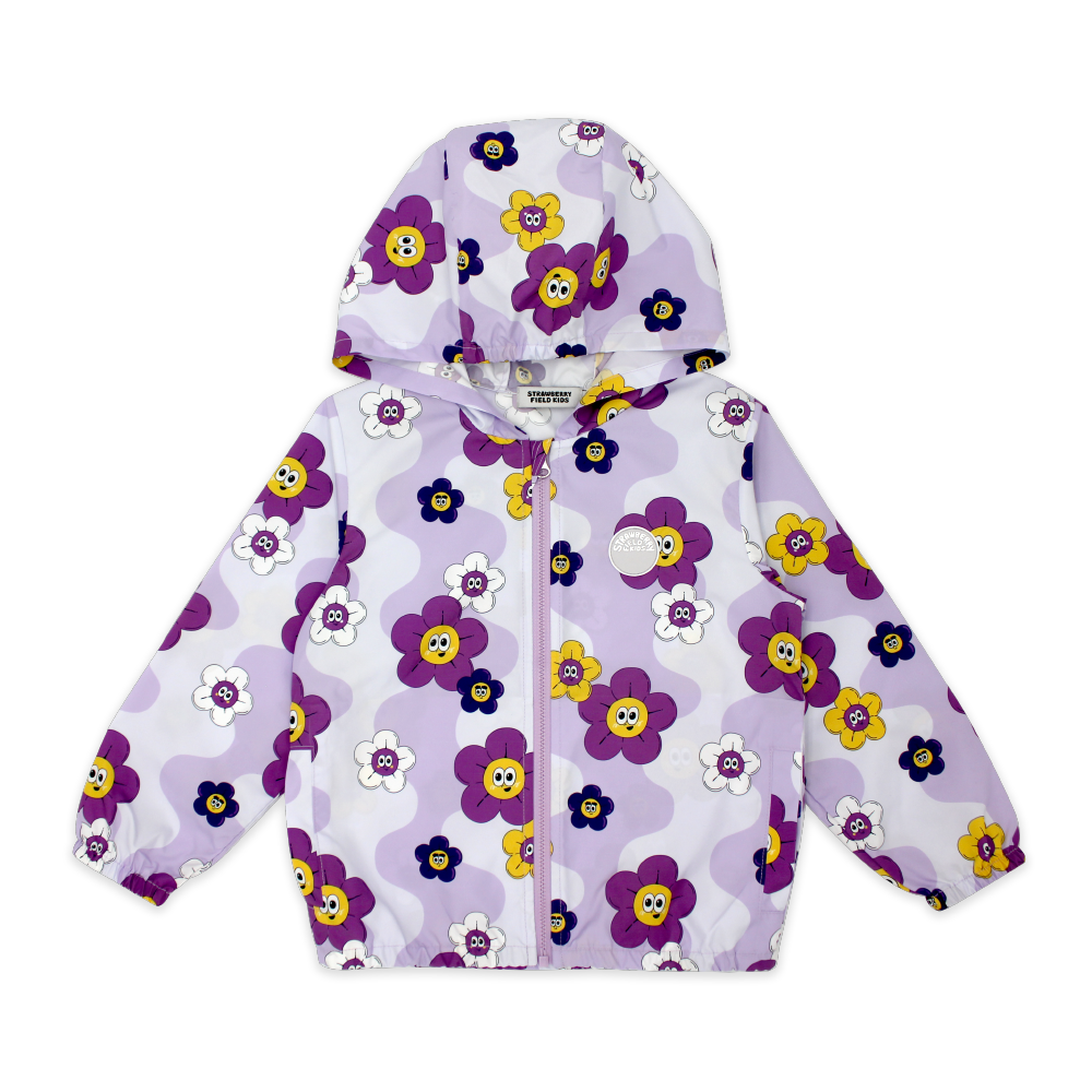 [10% OFF] FLOWER UV SWIMSUIT & WINDBREAKER (PURPLE)