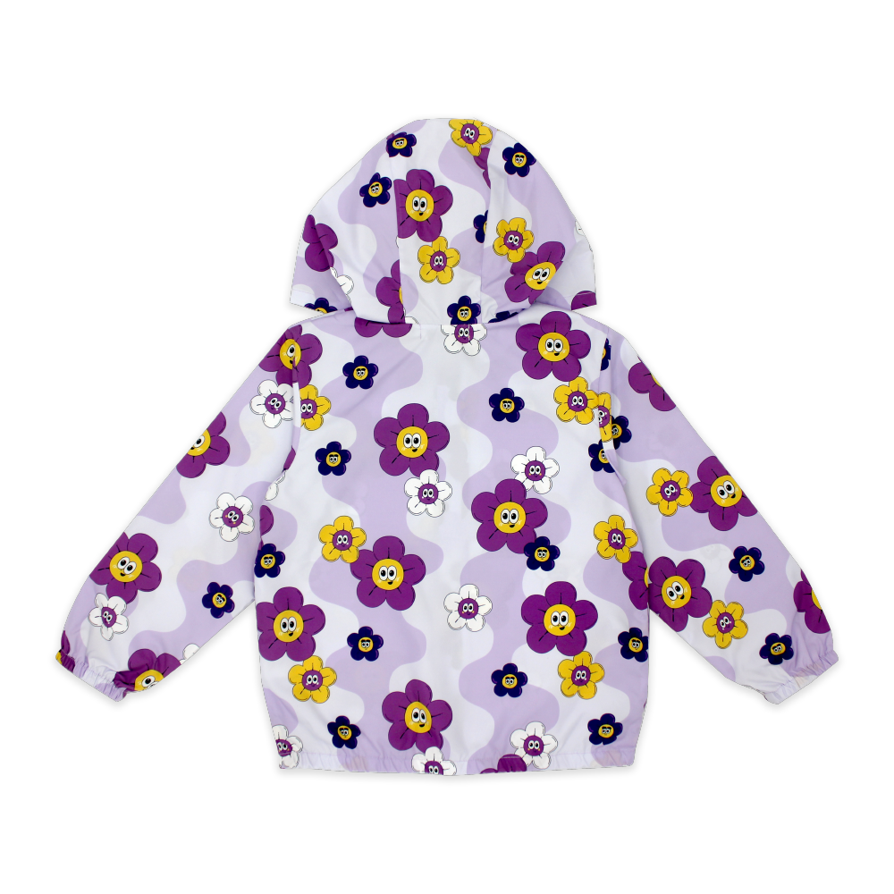 [10% OFF] FLOWER UV SWIMSUIT & WINDBREAKER (PURPLE)