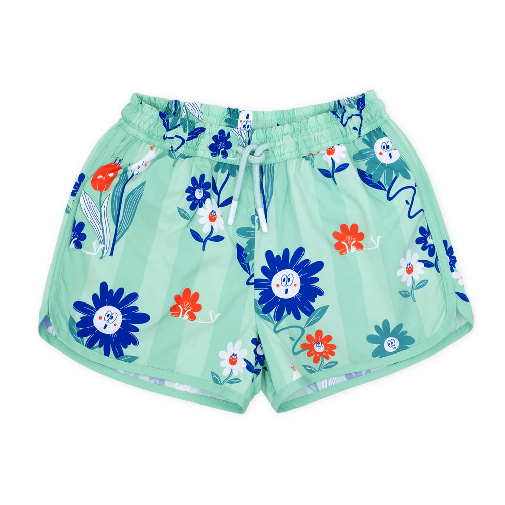 FLOWER UV SWIM SHORTS (GREEN)