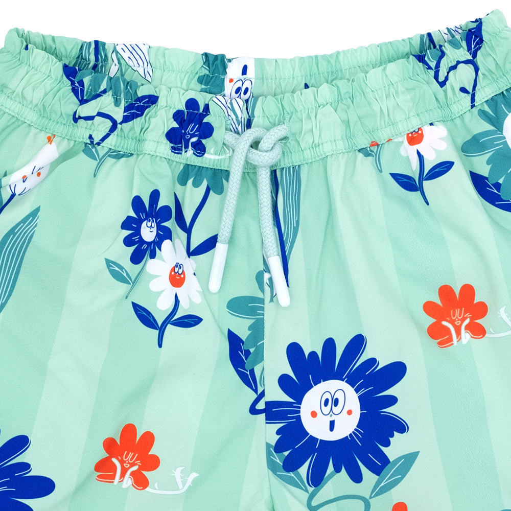 FLOWER UV SWIM SHORTS (GREEN)