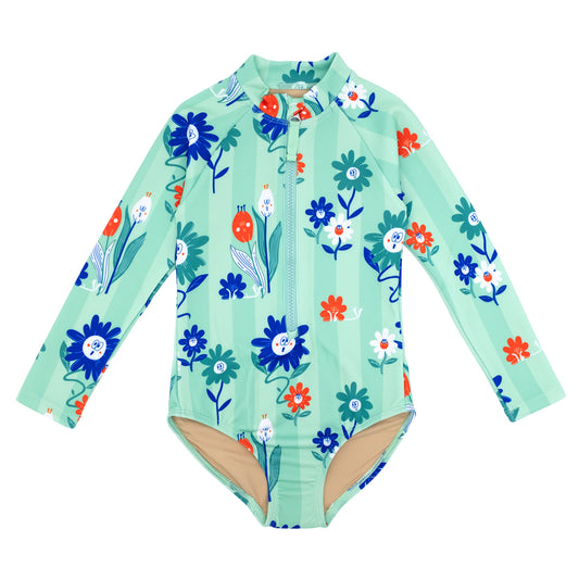 FLOWER UV SWIMSUIT (GREEN)