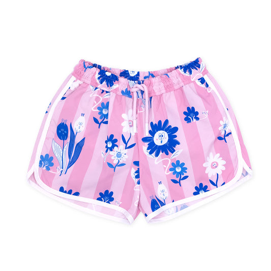 FLOWER UV SWIM SHORTS (PINK)