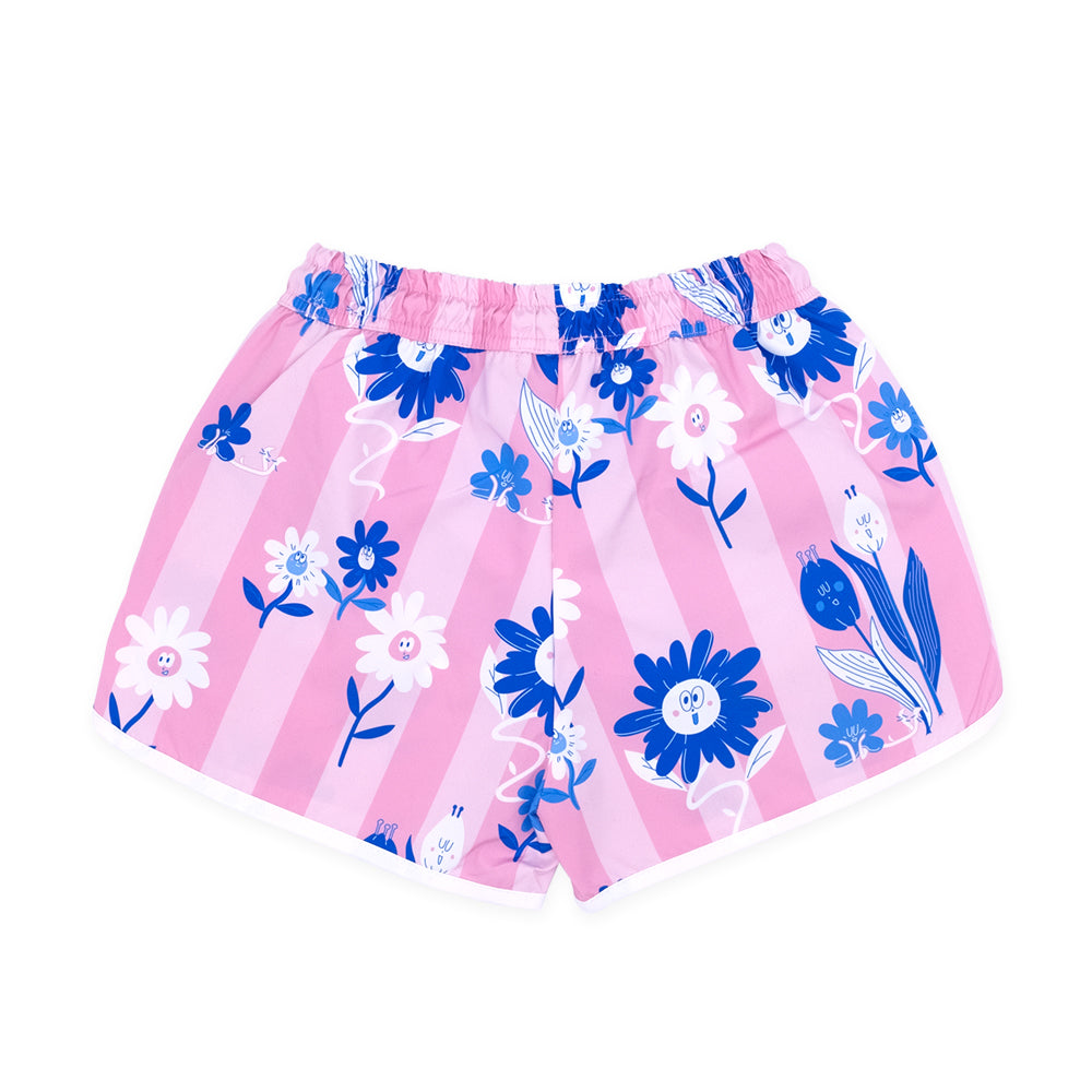 FLOWER UV SWIM SHORTS (PINK)