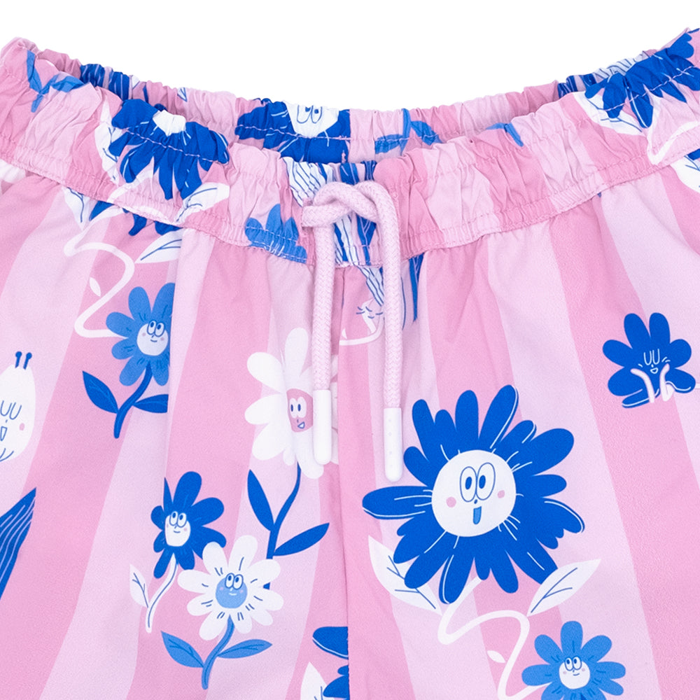 FLOWER UV SWIM SHORTS (PINK)