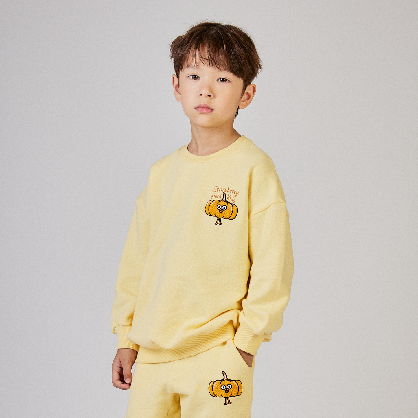 [10% OFF] PUMPKIN SWEATSHIRT & SWEATPANTS SET