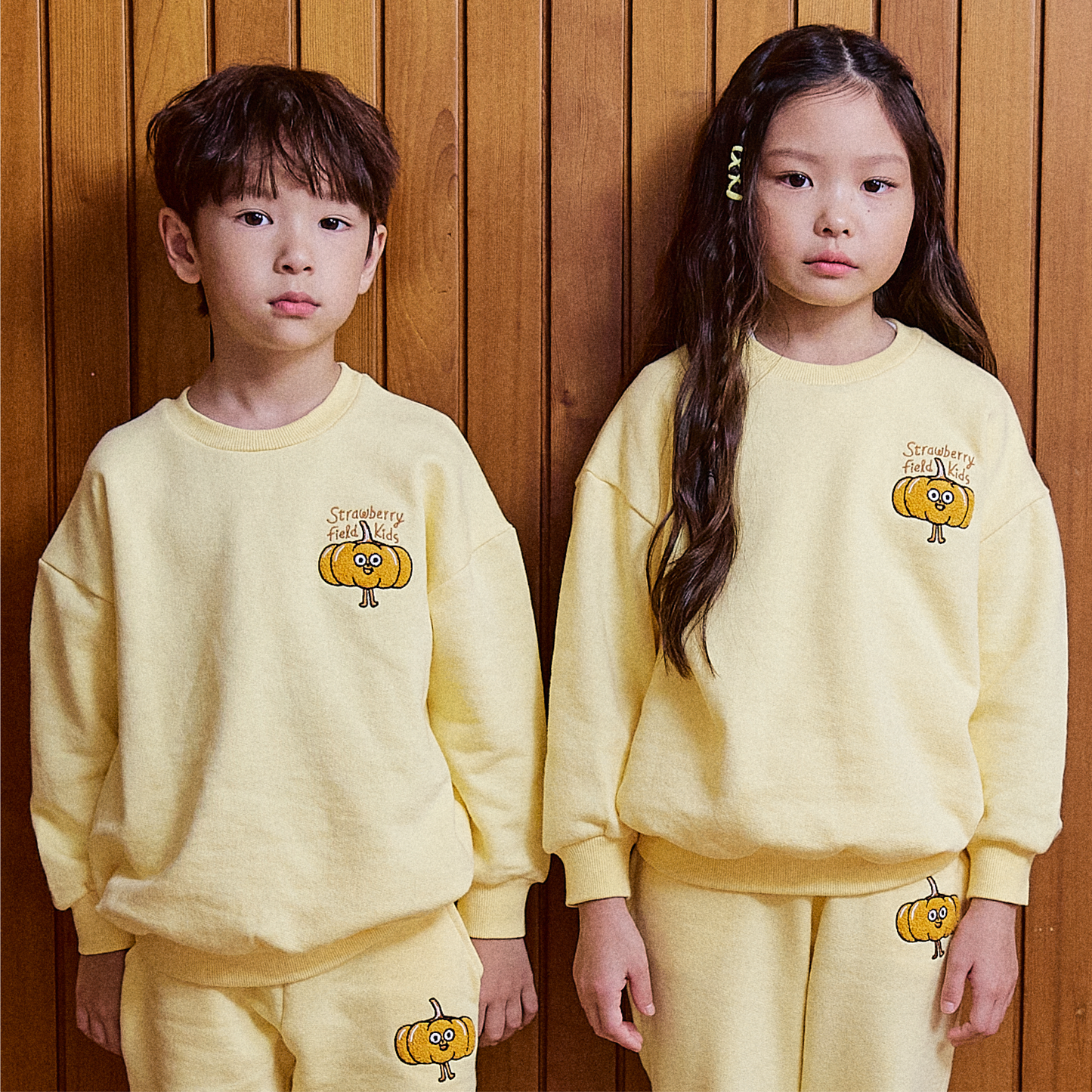 [10% OFF] PUMPKIN SWEATSHIRT & SWEATPANTS SET