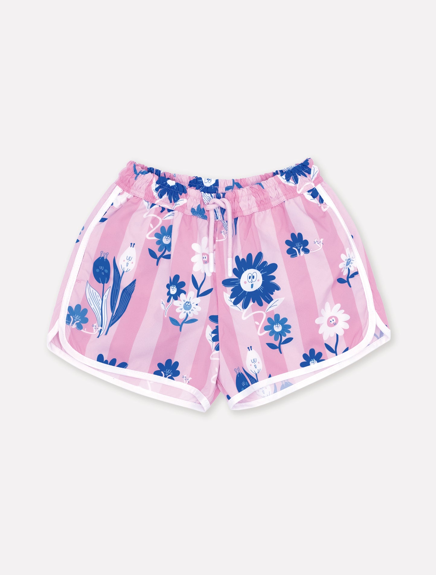 FLOWER UV SWIM SHORTS (PINK)