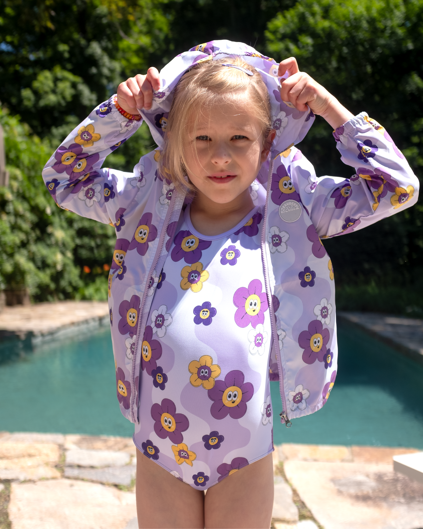 FLOWER UV SWIMSUIT (PURPLE)