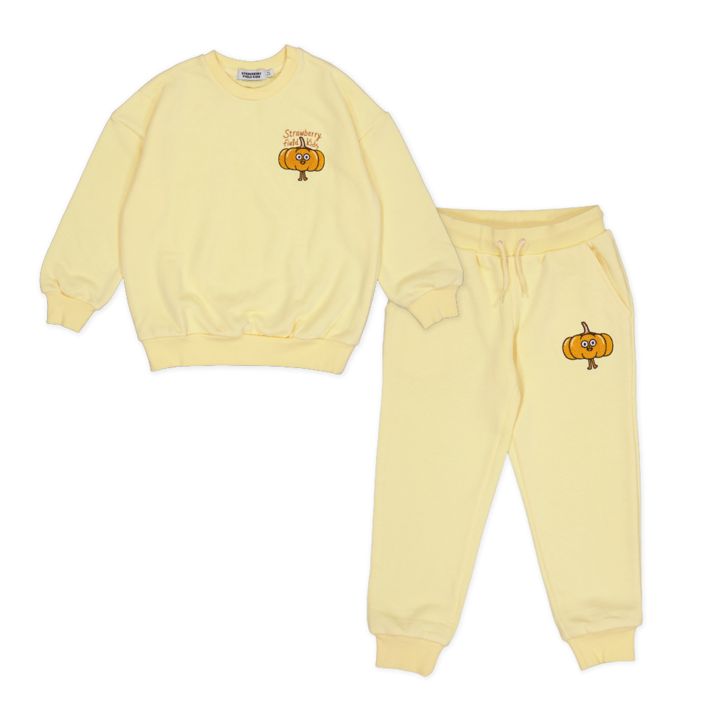 [10% OFF] PUMPKIN SWEATSHIRT & SWEATPANTS SET