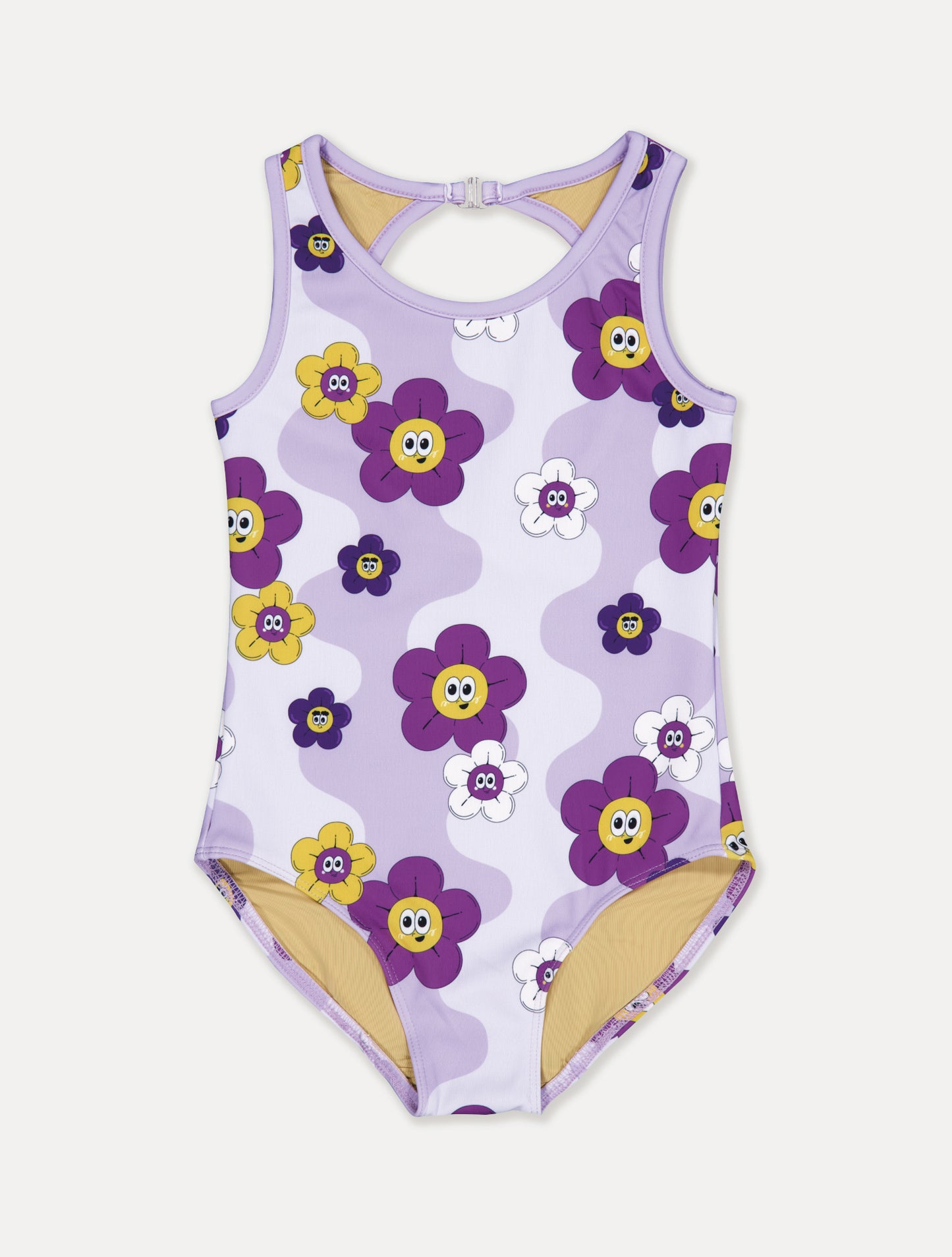 [10% OFF] FLOWER UV SWIMSUIT & WINDBREAKER (PURPLE)