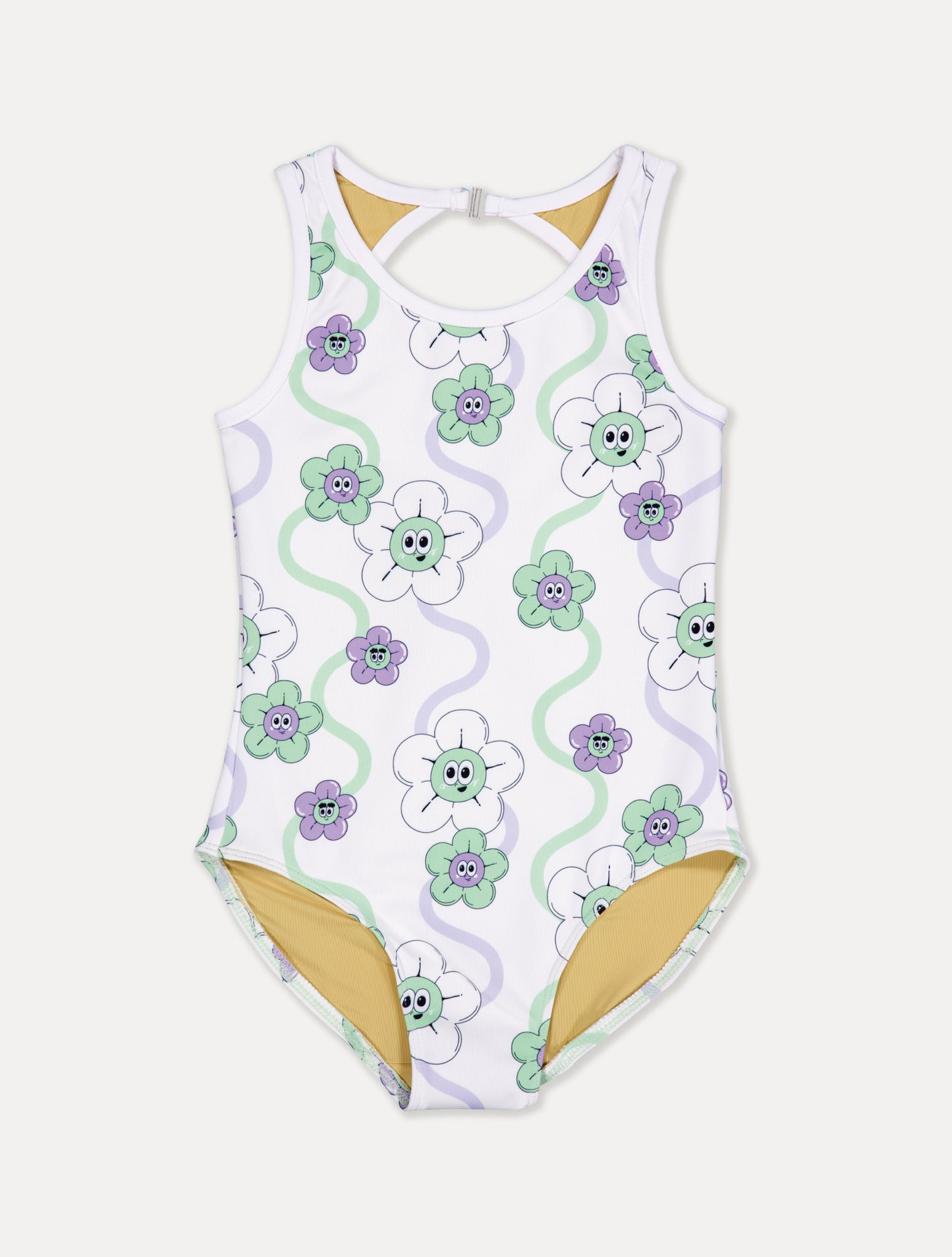 FLOWER UV SWIMSUIT (WHITE)