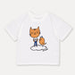 [10% OFF] CAT SHORT SLEEVE T-SHIRT & BIRD SWEATSHORTS SET