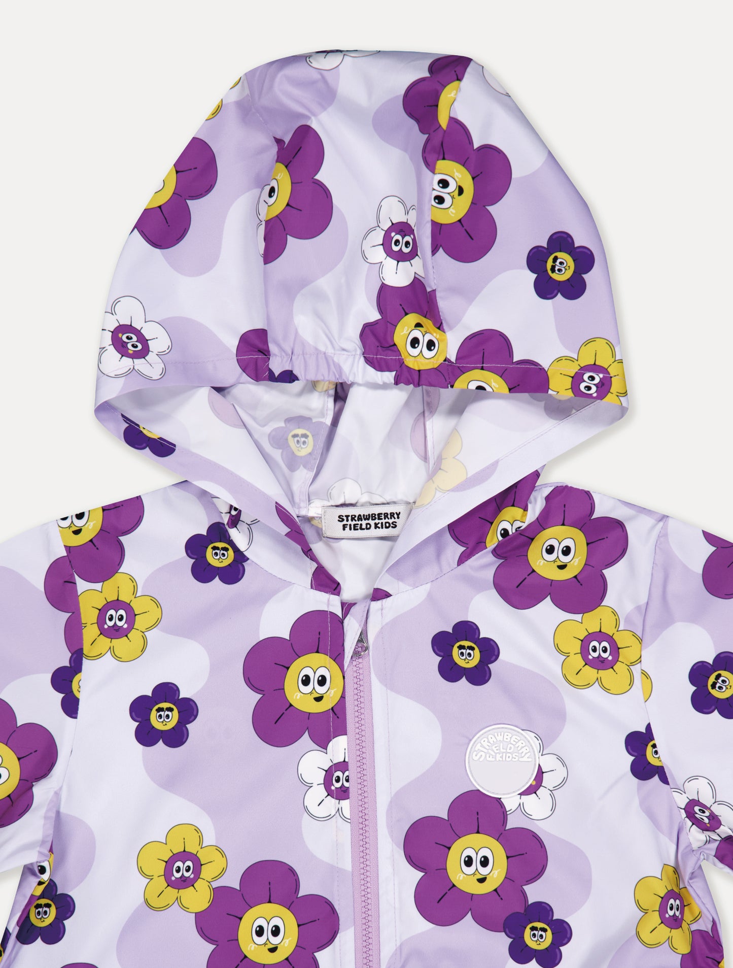 [10% OFF] FLOWER UV SWIMSUIT & WINDBREAKER (PURPLE)