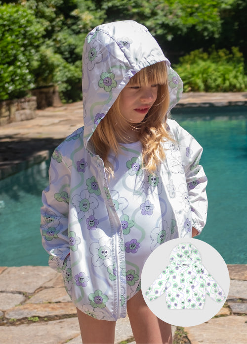 FLOWER UV WINDBREAKER (WHITE)